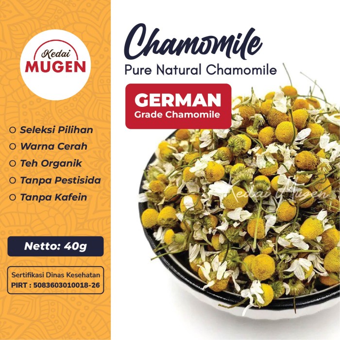 

N.E.W Chamomile Herbal Tea German Grade/Teh Bunga Camomile Kedai Mugen 40g