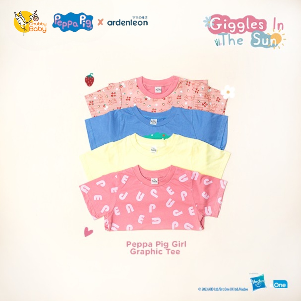 ARDENLEON Peppa Pig Girl Graphic Tee | Kaos Anak
