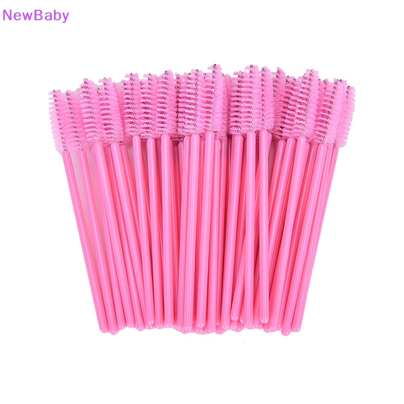 Newbaby 50Pcs Sikat Bulu Mata Sekali Pakai Alat Makeup Kosmetik Maskara Wands Aplicator, ID