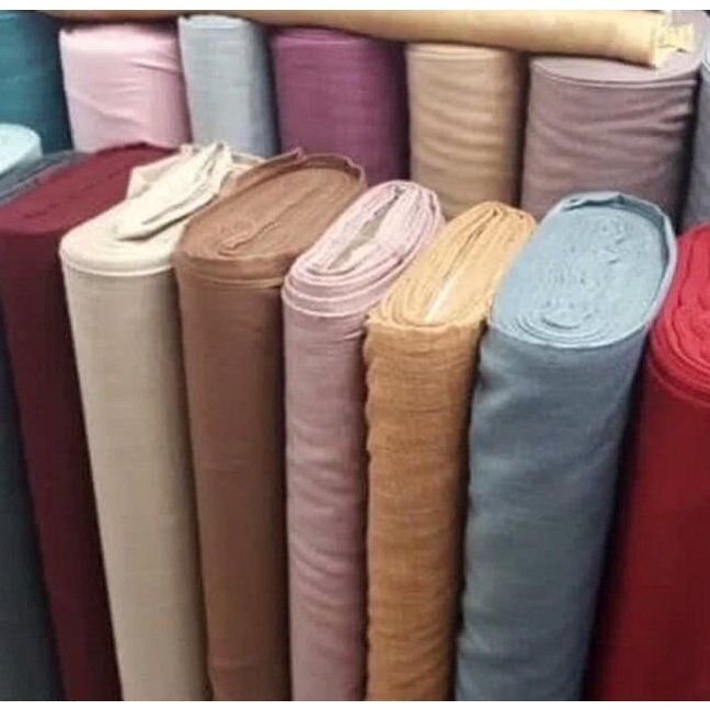 Kain Linen Rami Bahan Katun Linen Burberry Premium Polos Meteran