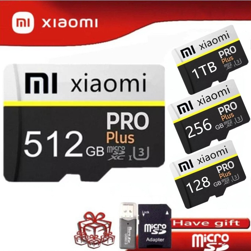 Kartu SD Memori XIAOMI Asli 128GB 256GB 512GB Kecepatan Tinggi Class10 SD/TF Flash Card 1TB Untuk Smartphone Meja PC Baru