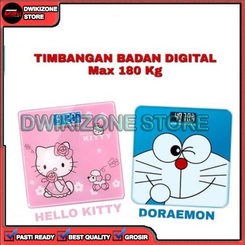 [DZS] TIMBANGAN BERAT BADAN DIGITAL LCD KARAKTER DORAEMON HELLO KITTY HELLOKITTY 180KG 180 KG BODY WEIGHT SCALE MULTIFUNGSI SERBAGUNA