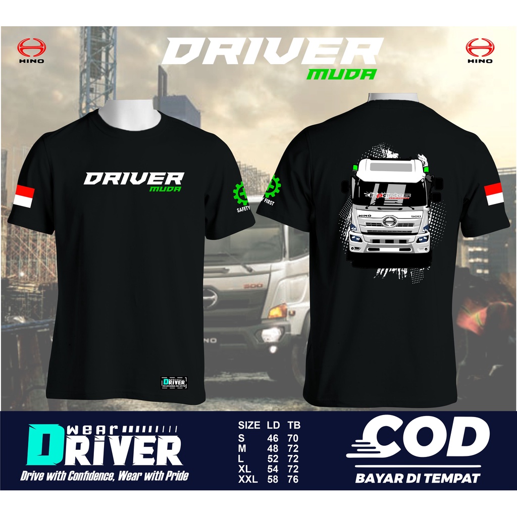 KAOS DESAIN driver muda hino 500