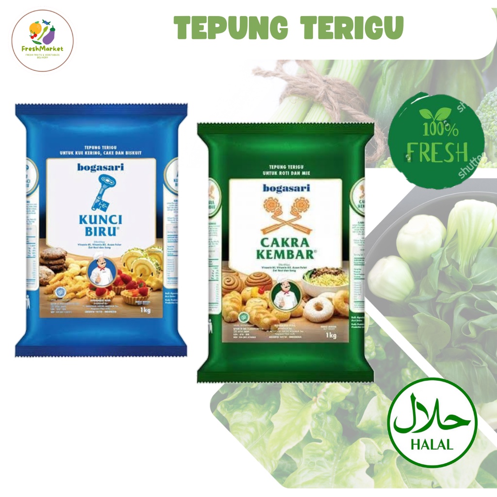 

Tepung Bogasari Kunci Biru Cakra Kembar 1kg Freshmarketlampung