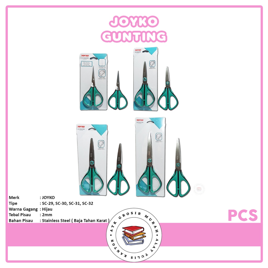 

JOYKO - Gunting Kertas Scissors SC-29~32 - Pcs