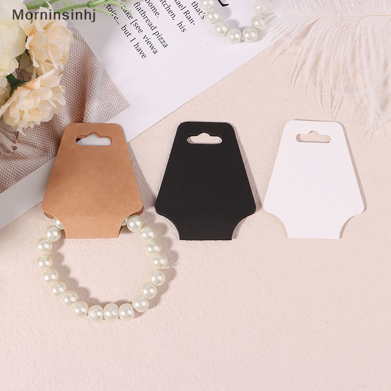 Mornin 50Pcs Tempat Kalung Papan Kertas Pajangan Kartu Perhiasan Stand Label Paperboard id