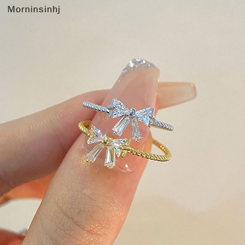 Mornin Fashion Desain Putri Ikatan Simpul Zirkon Cincin Perempuan Halus Manis Gadis Cincin Pesta Ulang Tahun Perhiasan Hadiah Aksesoris id