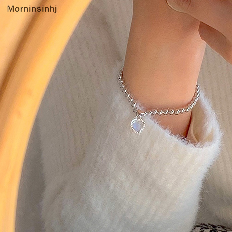 Mornin Fashion Aesthetic Hati Kristal Liontin Kalung Trendi Gelang Rantai Pergelangan Tangan Untuk Wanita Gadis Lucu Rantai Choker Kerah Perhiasan id