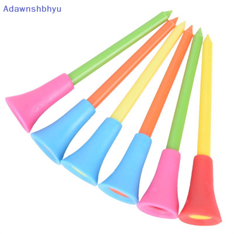 Adhyu 30PC Tee Golf Plastik Multi Warna 83mm Bantalan Karet Tahan Lama Top Golf Tee  Id