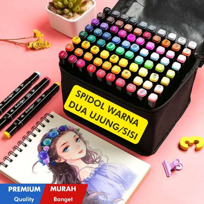 

Spidol Warna Sketsa Dua Ujung | Spidol Warna Animasi Dua Sisi - 24 warna