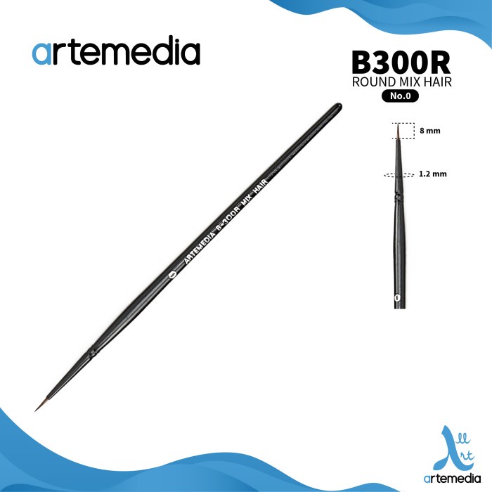 

KUAS ARTE B300R MIXHAIR BRUSH - NO. 0