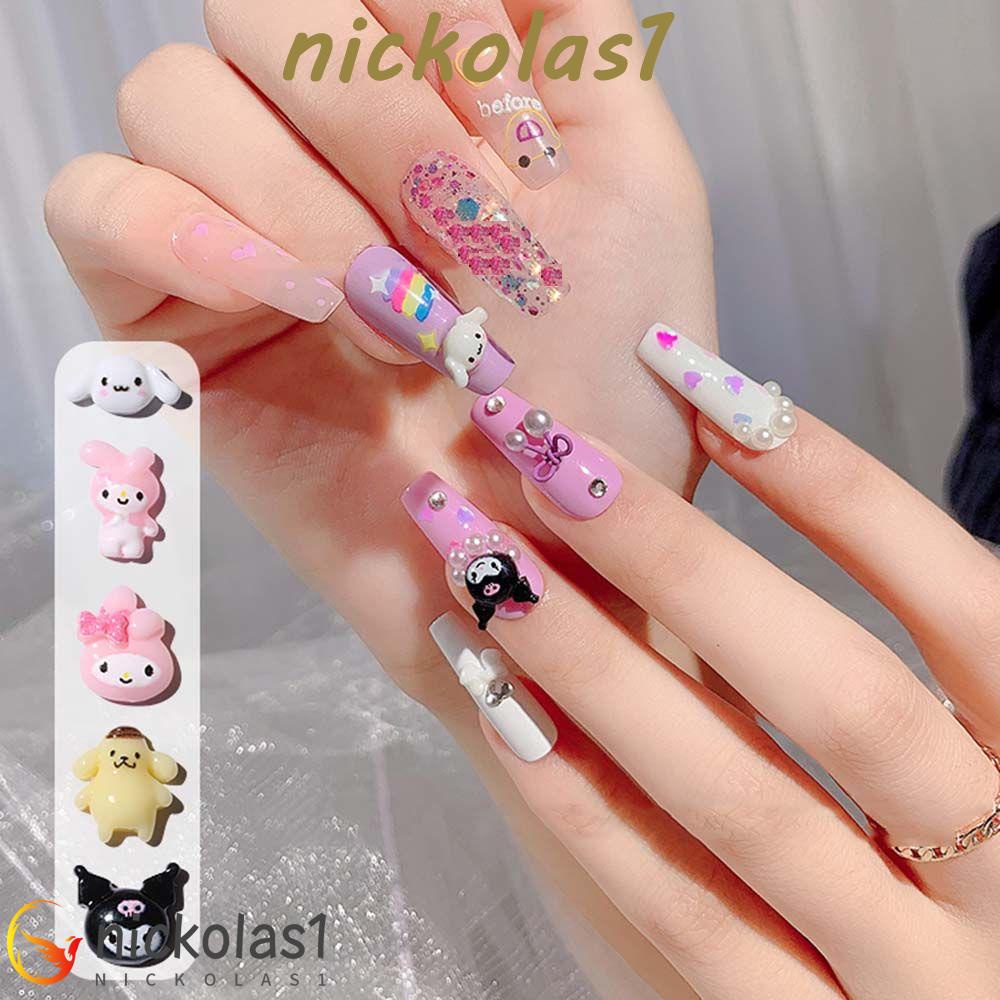 Nickolas1 3D Dekorasi Nail Art Kartun Sweetheart Kucing Jepang DIY Ornamen