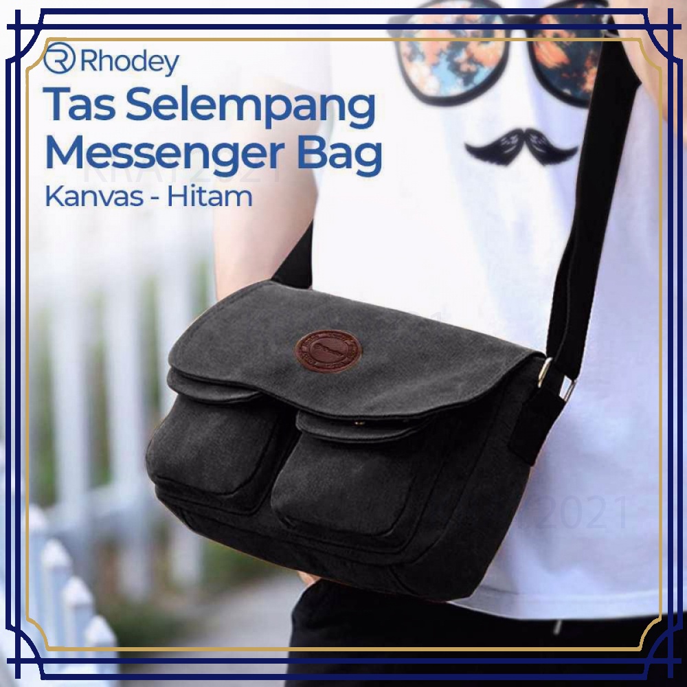 Tas Selempang Messenger Bag Bahan Kanvas BG509