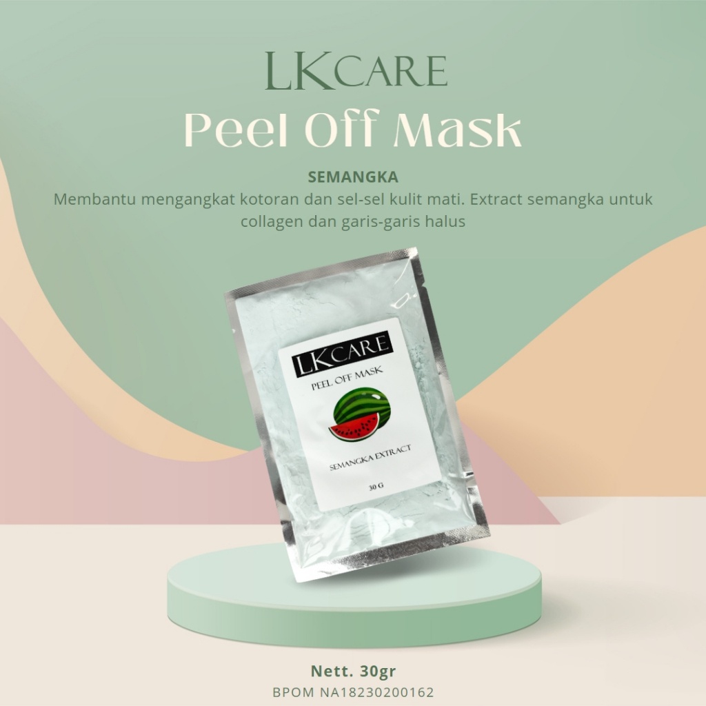 LKCare Peel Off Mask 30gr BPOM by Membuat wajah Lebih Halus dan Cerah sebagai anti Oksidan dan Anti Penuaan Dini