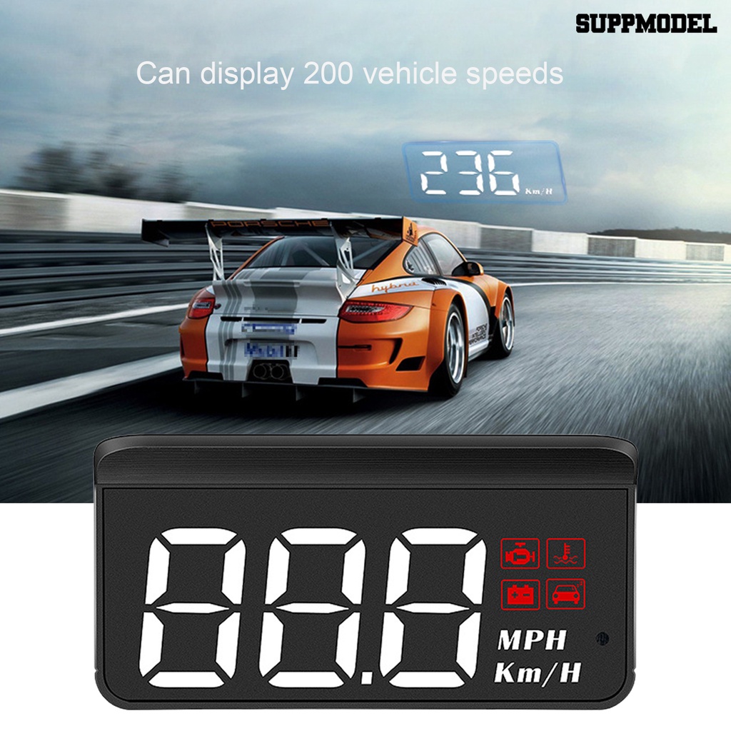 [SM]1 Set Car Head Up Display Pajangan Layar Overspeed Warning Auto OBD HUD Proyeksi Digital Car Speedometer Perlengkapan Kendaraan