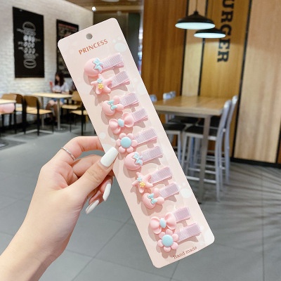 T&amp;Y Jepit Rambut Anak Motif 3D 10pcs Aksesoris Rambut Anak Perempuan Lucu Karajter Buah Dan Bunga Hair Clip Anak Jepitan Rambut Lucu Korean Style