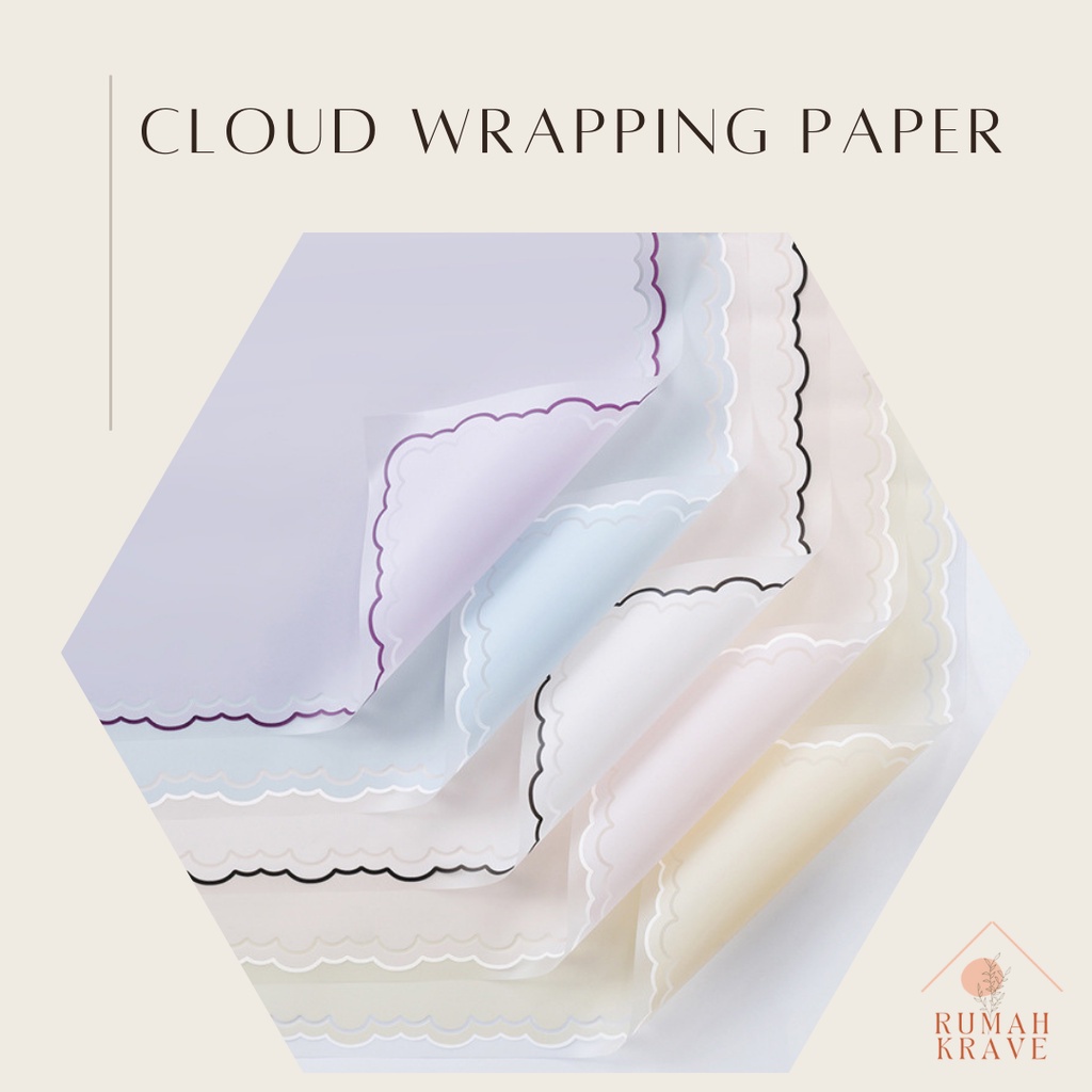 

RUMAH KRAVE - Cloud Cellophane Wrapping Paper Kertas Buket Bunga