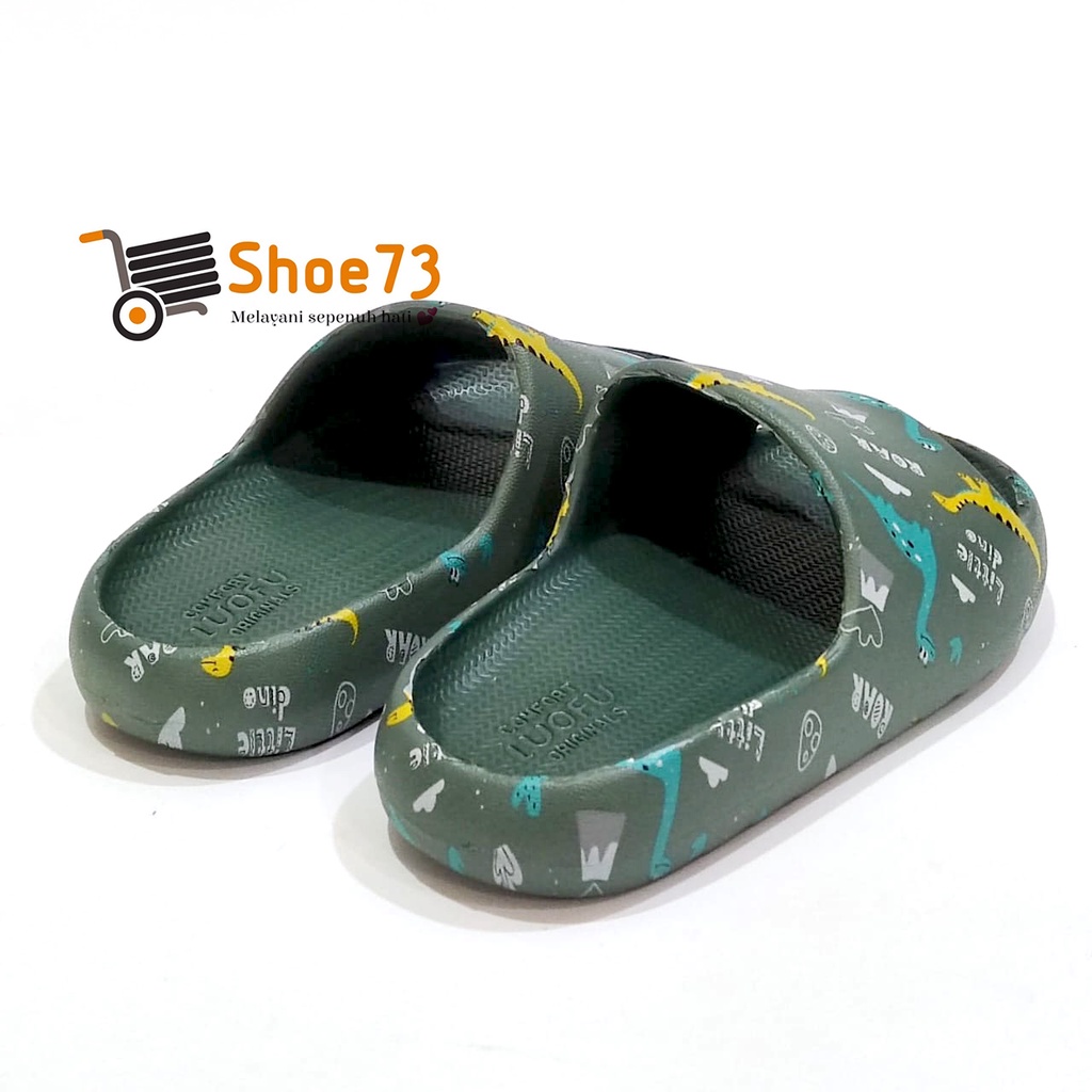 LUOFU E 6224 K-E35 SIZE 24-35 ORIGINAL l Sandal Selop jelly anak Laki l Sendal kokop anak Cowok impor