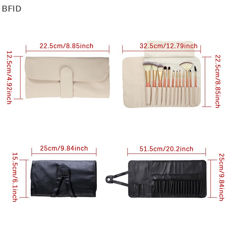 [BFID] 12/14 /18 Lubang Tas Kuas Makeup Fungsional Kosmetik Case Travel Organizer Make Up Brushes Pelindung Makeup Tools Rolling Pouch [ID]