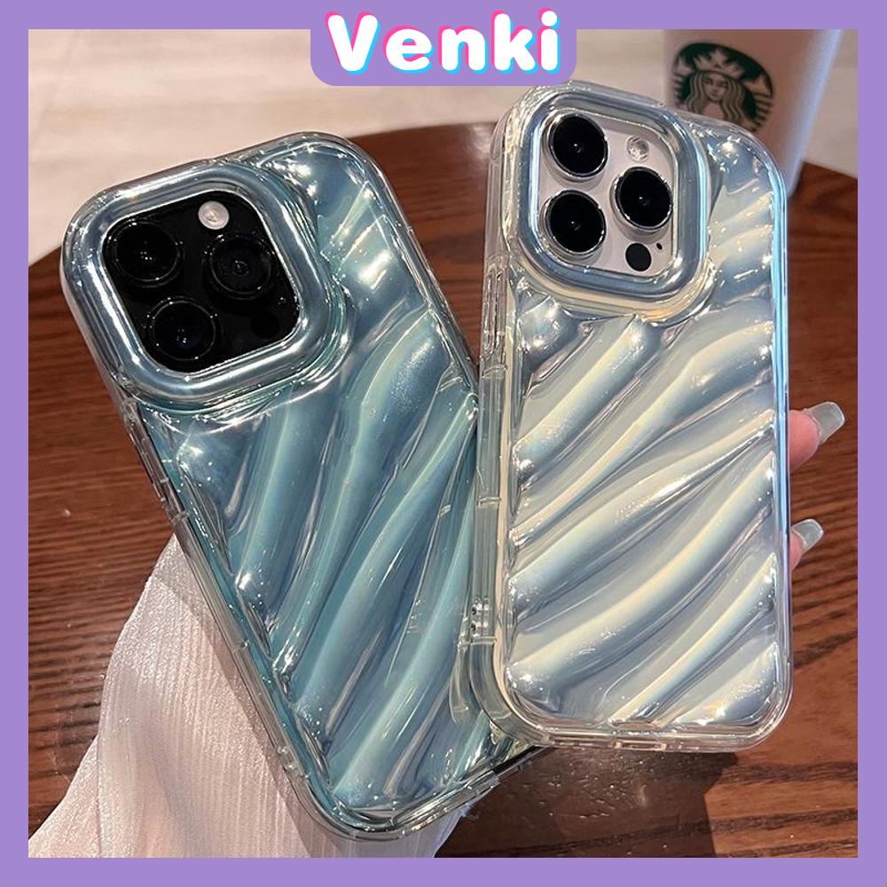 VENKI - Untuk iPhone 11 Case Laser Reflektif Bening Phone Case TPU Soft Shell Airbag Sederhana Multicolor Tahan Guncangan Kompatibel dengan iPhone 13 Pro max 12 Pro Max 11 xr xs max 7 8Plus