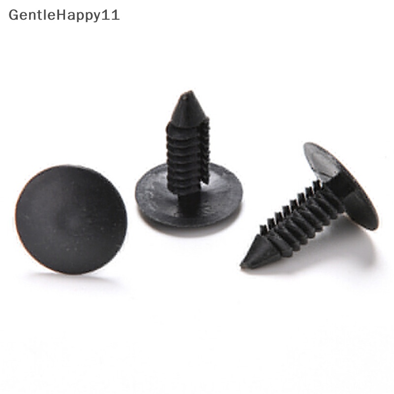 Gentlehappy 100pcs 6mm Dia Door Trim Panel Hitam Plastik Rivet Klip Pengikat Untuk Mobil Vehical id