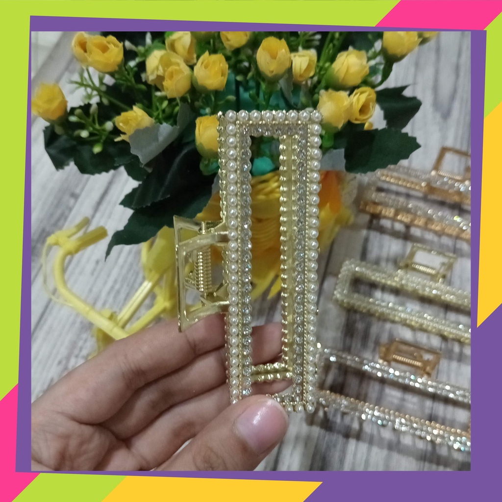 5092 / Paket usaha jedai 9cm mutiara elegan / jepit rambut alloy [ isi 6pcs &amp; 3pcs ]