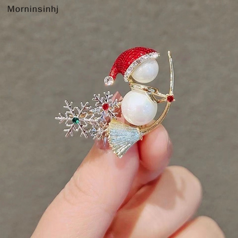 Mornin Indah Natal Snowman Pin Penyihir Berkualitas Di Sapu Bros Selamat Natal Tahun Baru Bros Pin Perhiasan Bros Hadiah Tahun Baru id