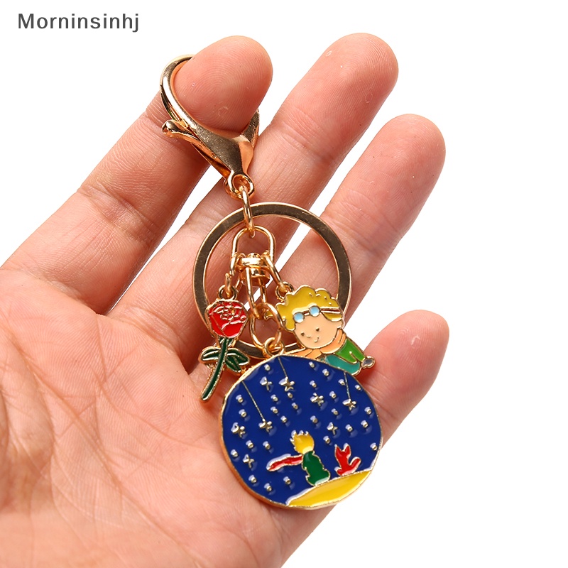 Mornin Fashion Logam Mawar Gantungan Kunci Starry Little Prince Keyring Kreatif Cowok Pria Wanita id