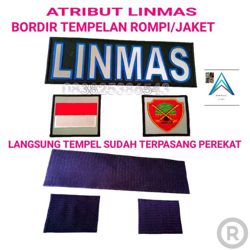 Bordir bordir tempel linmas  patch linmas  atribut linmas Bordir Nama Custom Nama Dadabisa pesan sat
