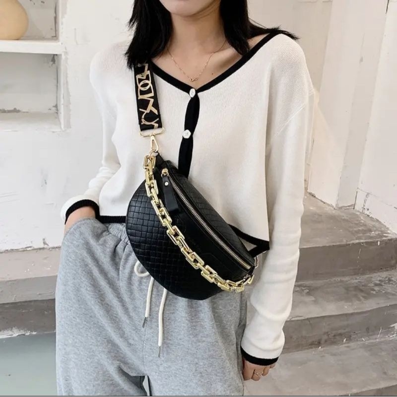 ORIGINAL Tas Selempang pinggang cewek Waistbag Wanita Korean style Tas wanitaTerbaru