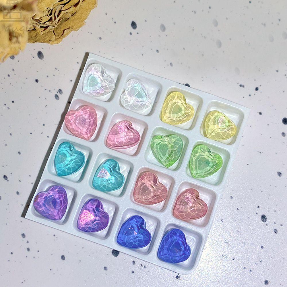 AUGUSTINA Agustina Nail Art Rhinestones Aurora 10 Pcs Mocha Wanita Membuat Perhiasan Permata Menunjuk Bawah Shiny Kristal Nail Charms