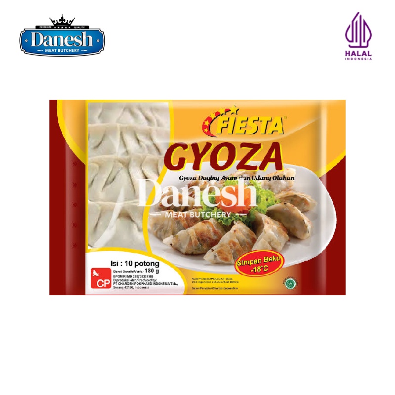 

Fiesta Gyoza 180gr Daging Ayam dan Udang Frozen Food Halal