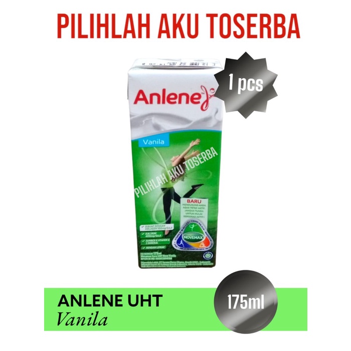 Susu ANLENE VANILLA VANILA 175 ml - ( HARGA 1 DUS ISI 24 pcs )