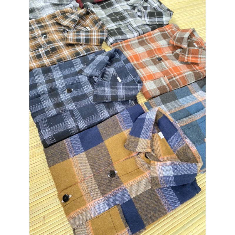 Kemeja Flannel panjang anak 1-6th gippokids