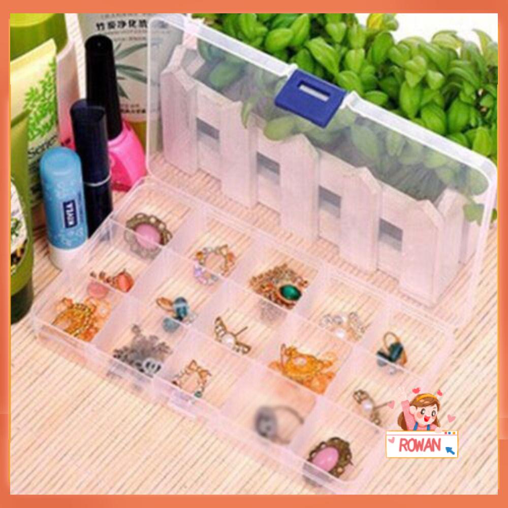 R-FLOWER Kotak Perhiasan High quality Jewelry Storage Persegi Panjang Plastik