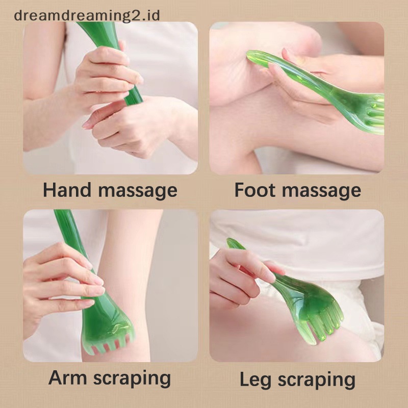 (drea) Head Massager Scalp Gua Sha Untuk Tubuh Leher Kaki Pijat Facial Gua Sha Board //