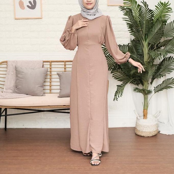 BEFAST - ZNF DRESS TIKA / RONA DRESS GAMIS / LongDress Wanita Polos Formal / Fashion Remaja ABG Kekinian / OOTD Wanita Kondangan/Pesta Hijab Style / Dress Lengan Panjang Casual Wanita / Pakaian Remaja ABG Terlaris