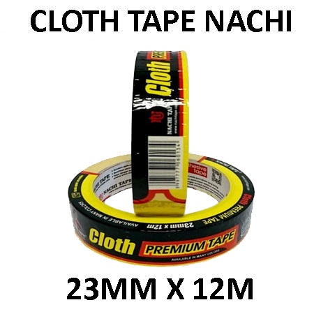 

Lakban Kain Hitam Nachi 1 inch 23mm 12M, OPP, CLOTH TAPE 1 INCI NACHI