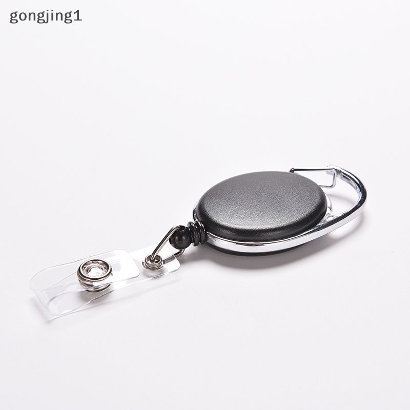 Ggg Retractable Recoil ID Badge Lanyard Name Tag Kunci Card Holder Belt Klip Hitam ID