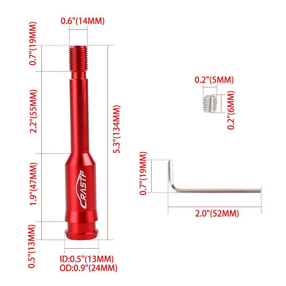 Populer Mobil Gear Shift Knob Extender, Ekstensi Tongkat Gigi Non-Slip, Paduan Aluminium Baru Tuas Lengan Headball Aksesori Otomatis Shifter Tuas Kepala Untuk Universal