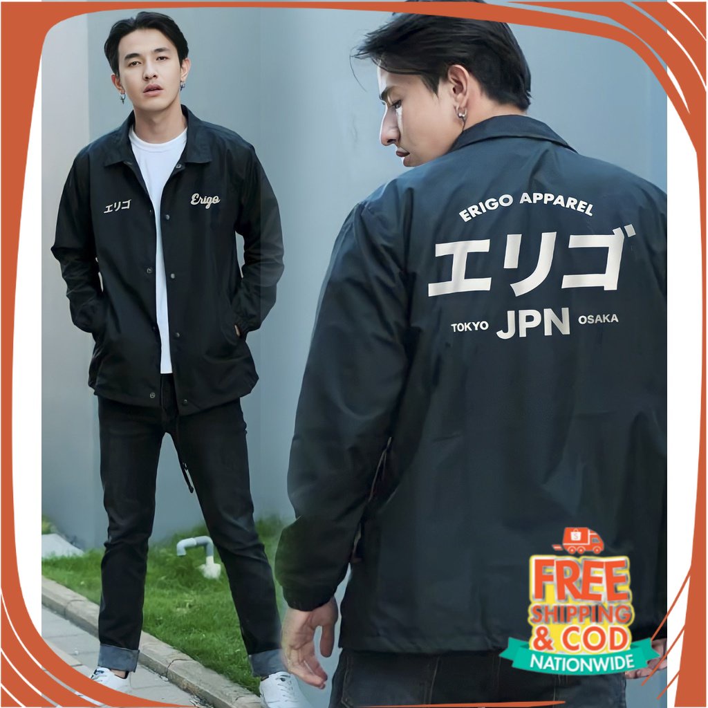 JAKET OOTD KONSER OOTD CAFE/ Jaket coach pria CJ wanita unisek sweater hoodie zipper bahan katun teb