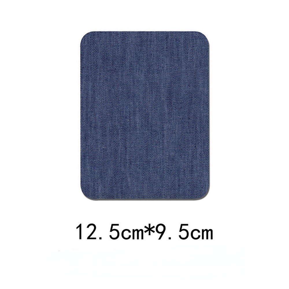 ღ 20Pcs/24Pcs Kain Tambalan Kembali Lem Di Akan Memotong Persegi Panjang Denim Patch Setrika Lutut Siku Dekoratif Perbaikan Kain patch Diy Bordir Patch