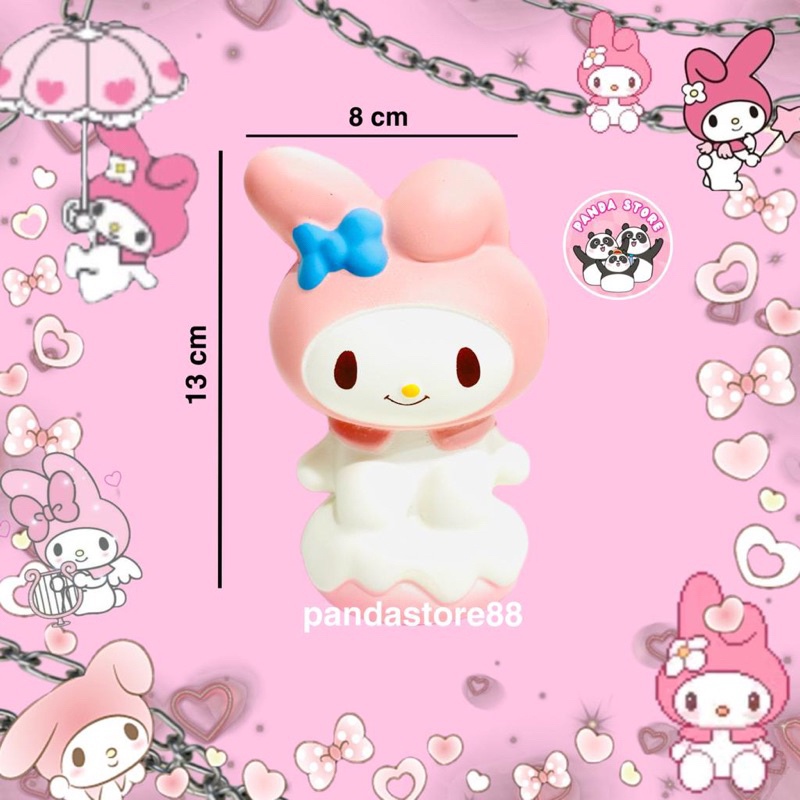 Mainan Squishy Sanrio New Mainan Anti Stress Lucu Melody Kuromi Cinnamomroll Hellokitty pompompurin