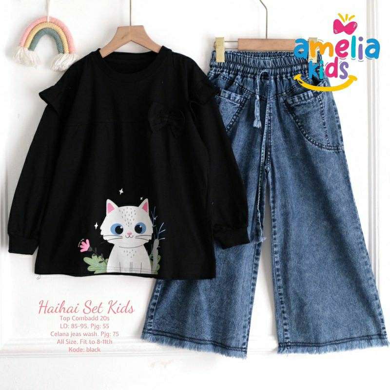 HAIHAI SET Celana (8-11th) ORI AMELIA KIDS | Setelan Anak