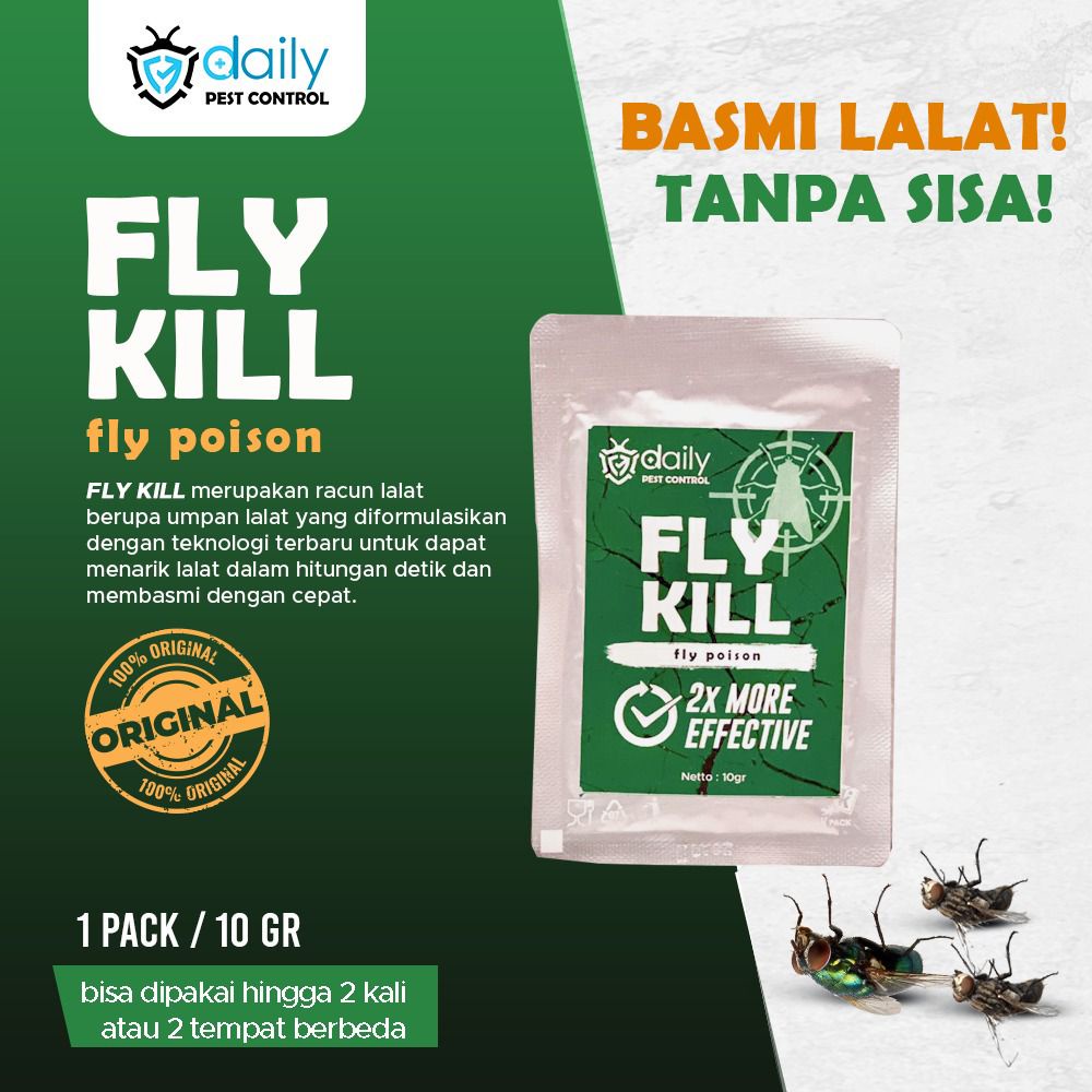 Daily Fly Kill Racun Lalat / Serbuk Pembasmi Lalat / Anti Laler