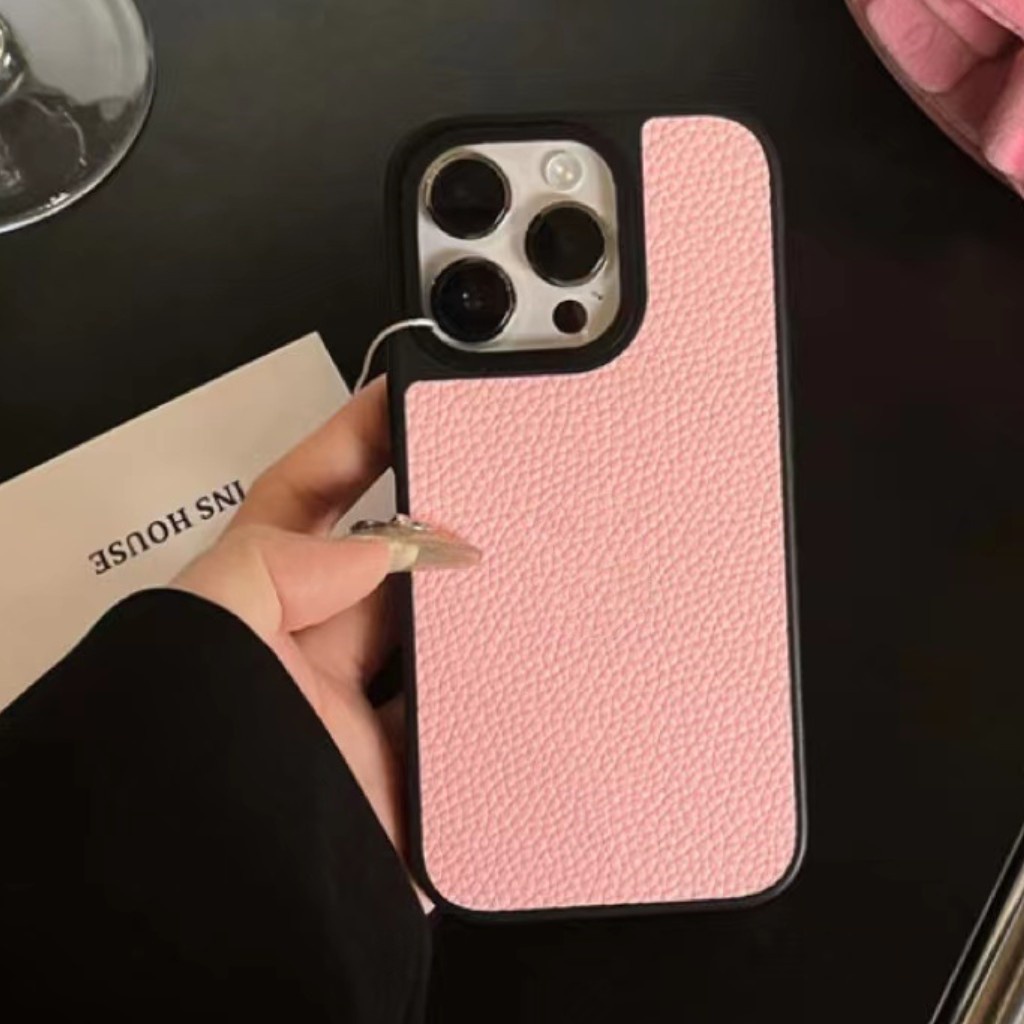 NEW!! Luxury Girl Pink Litchi Pattern Leather Soft Phone Case for iPhone 14 Pro MAX Case iPhone 13 12 11 Pro MAX Soft Silicone Case Shockproof Protection Back Cover iPhone 11 Case