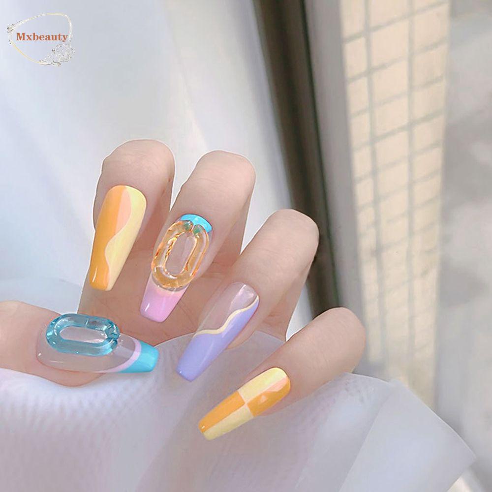 MXBEAUTY Nail Art Cincin Gesper Es Melalui Pesona Vintage DIY Hiasan Kuku