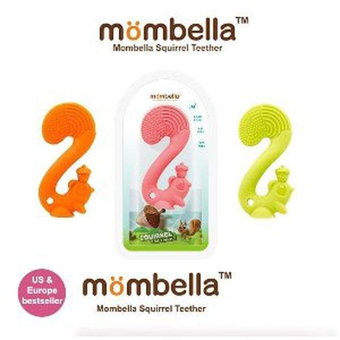 MOMBELLA BABY SQUIRREL TEETHER GIGITAN MAINAN BAYI BENTUK TUPAI