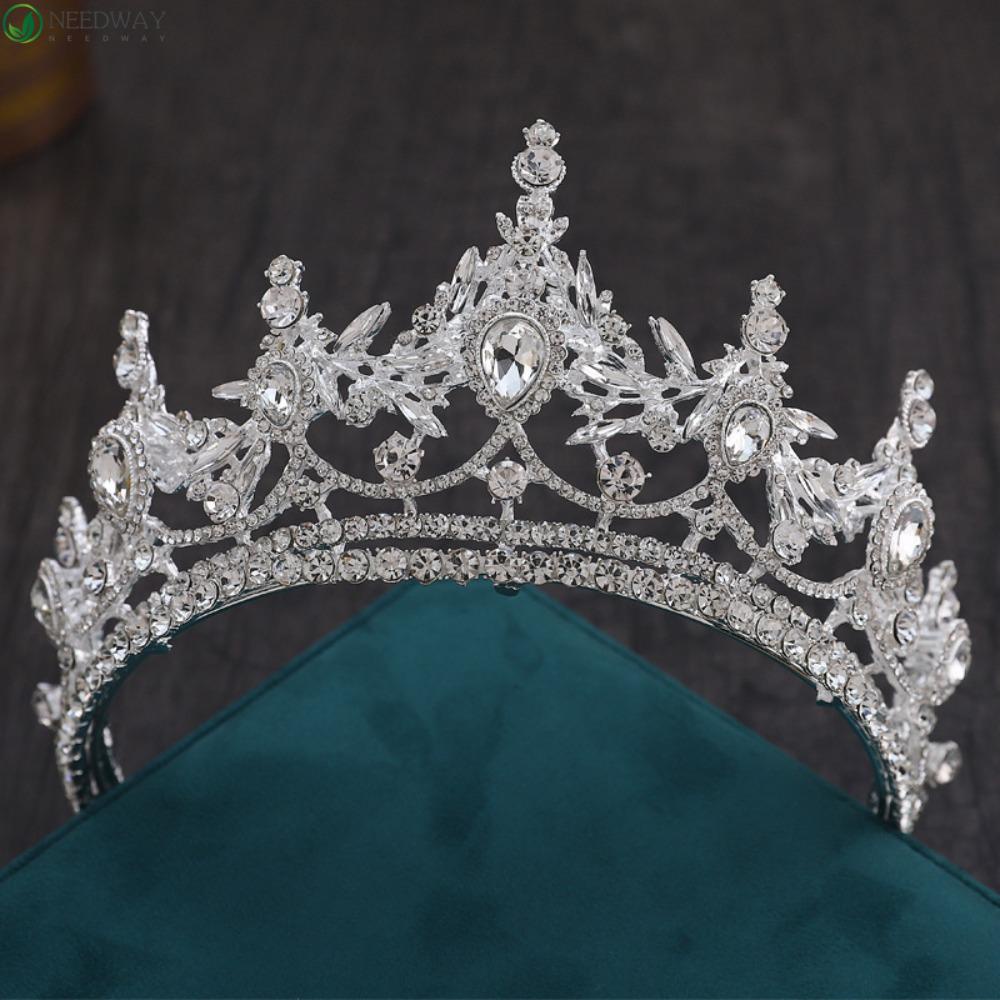 NEEDWAY Needway Tiara Berlian Elegan Prom Cantik Hiasan Kepala Bando Rambut Hoop Untuk Wanita zinc alloy Gaya Korea Tiaras