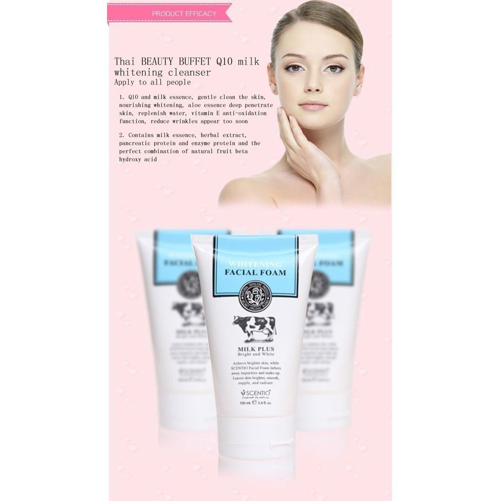 Beauty buffet Scentio Whitening Facial Foam Milk Plus Bright and White 100% Original Thailand